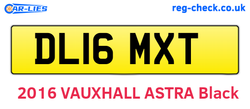 DL16MXT are the vehicle registration plates.