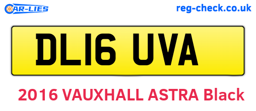 DL16UVA are the vehicle registration plates.