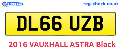 DL66UZB are the vehicle registration plates.