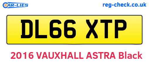 DL66XTP are the vehicle registration plates.