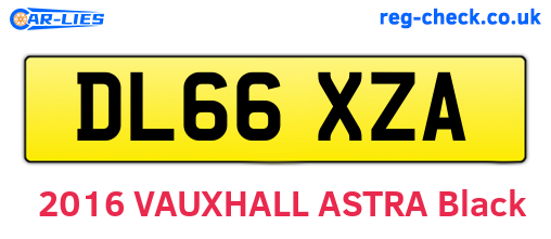 DL66XZA are the vehicle registration plates.