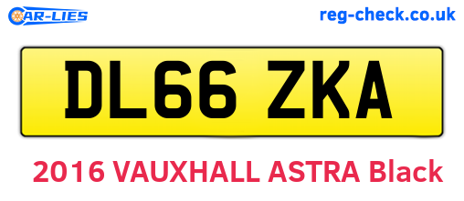 DL66ZKA are the vehicle registration plates.