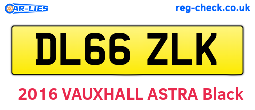 DL66ZLK are the vehicle registration plates.