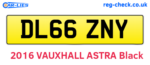 DL66ZNY are the vehicle registration plates.