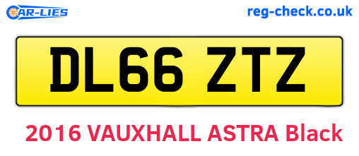DL66ZTZ are the vehicle registration plates.