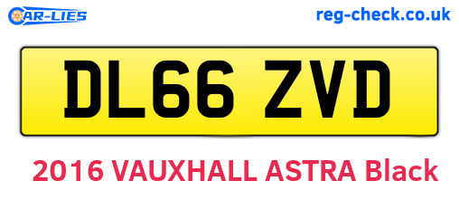 DL66ZVD are the vehicle registration plates.