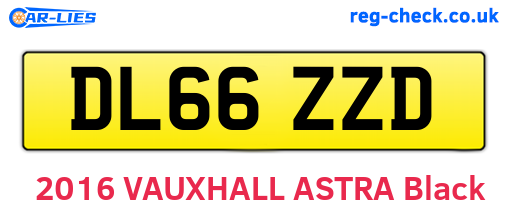 DL66ZZD are the vehicle registration plates.
