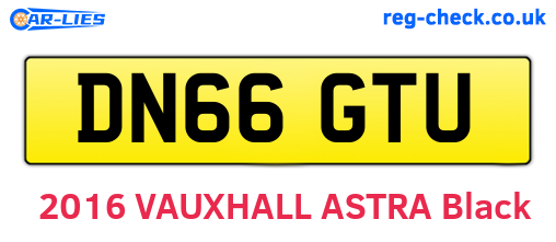 DN66GTU are the vehicle registration plates.