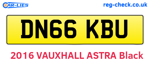 DN66KBU are the vehicle registration plates.