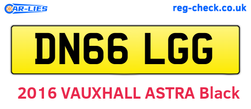 DN66LGG are the vehicle registration plates.