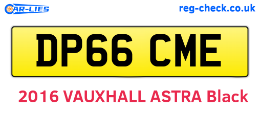 DP66CME are the vehicle registration plates.