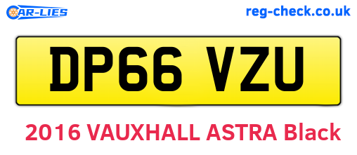 DP66VZU are the vehicle registration plates.