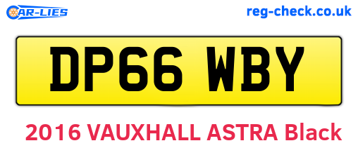 DP66WBY are the vehicle registration plates.