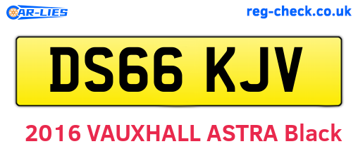 DS66KJV are the vehicle registration plates.
