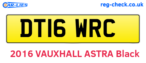 DT16WRC are the vehicle registration plates.