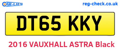 DT65KKY are the vehicle registration plates.