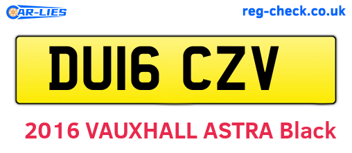 DU16CZV are the vehicle registration plates.