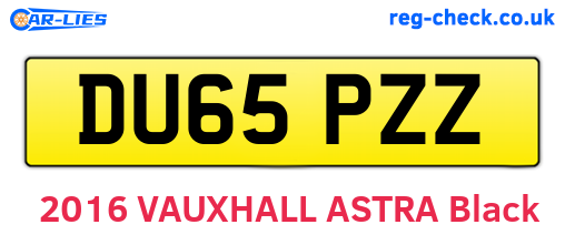DU65PZZ are the vehicle registration plates.