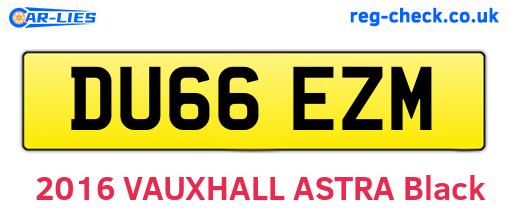 DU66EZM are the vehicle registration plates.