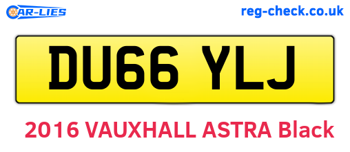 DU66YLJ are the vehicle registration plates.