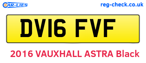 DV16FVF are the vehicle registration plates.