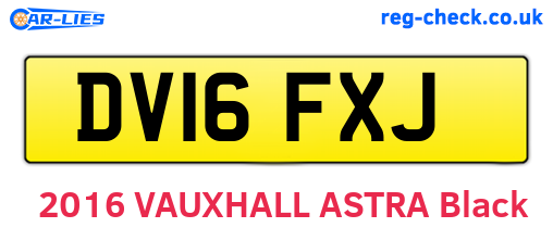 DV16FXJ are the vehicle registration plates.