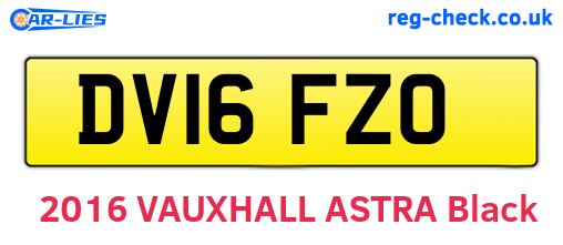 DV16FZO are the vehicle registration plates.