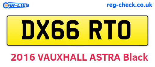 DX66RTO are the vehicle registration plates.