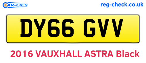 DY66GVV are the vehicle registration plates.
