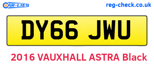 DY66JWU are the vehicle registration plates.