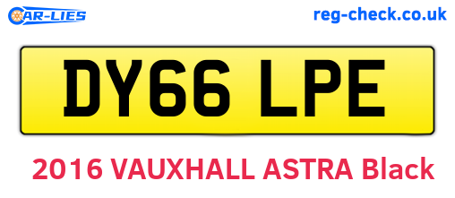 DY66LPE are the vehicle registration plates.