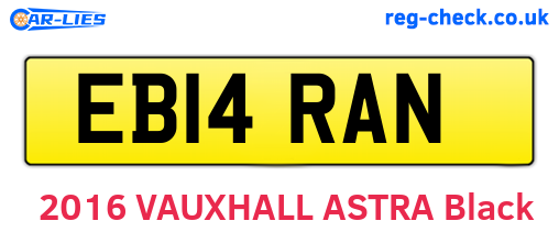 EB14RAN are the vehicle registration plates.