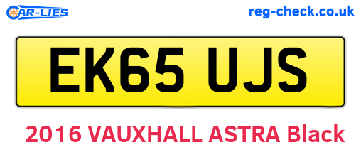 EK65UJS are the vehicle registration plates.