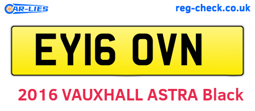 EY16OVN are the vehicle registration plates.