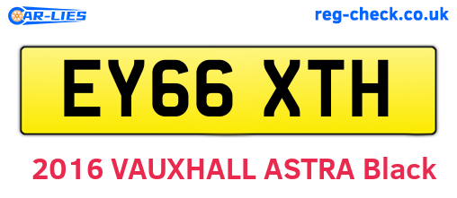 EY66XTH are the vehicle registration plates.