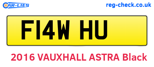 F14WHU are the vehicle registration plates.