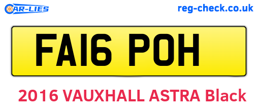 FA16POH are the vehicle registration plates.