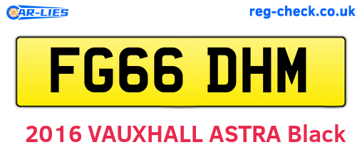 FG66DHM are the vehicle registration plates.