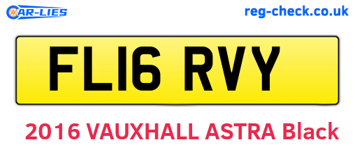 FL16RVY are the vehicle registration plates.