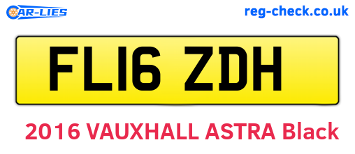 FL16ZDH are the vehicle registration plates.
