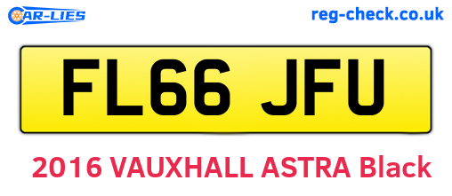 FL66JFU are the vehicle registration plates.