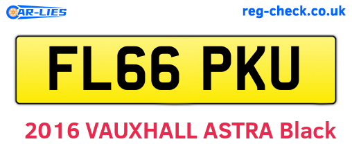 FL66PKU are the vehicle registration plates.