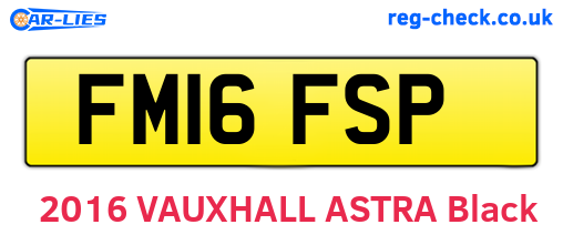 FM16FSP are the vehicle registration plates.