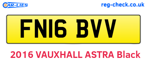 FN16BVV are the vehicle registration plates.