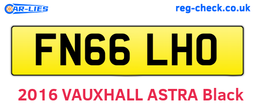 FN66LHO are the vehicle registration plates.
