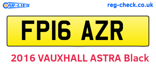 FP16AZR are the vehicle registration plates.