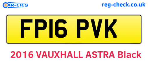 FP16PVK are the vehicle registration plates.