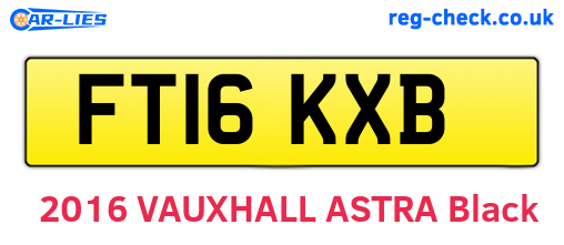 FT16KXB are the vehicle registration plates.
