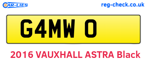 G4MWO are the vehicle registration plates.