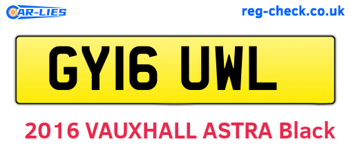 GY16UWL are the vehicle registration plates.